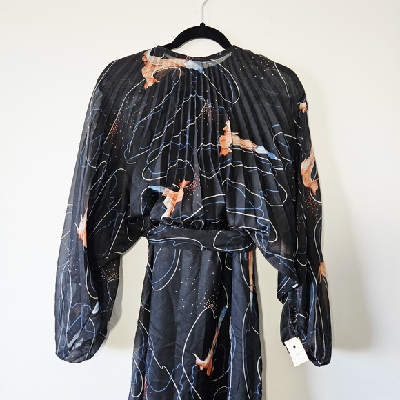 Vintage 1980's NWT Missy House Pleated Blouson Day Dress Size M Deadstock NOS - Picture 3 of 5